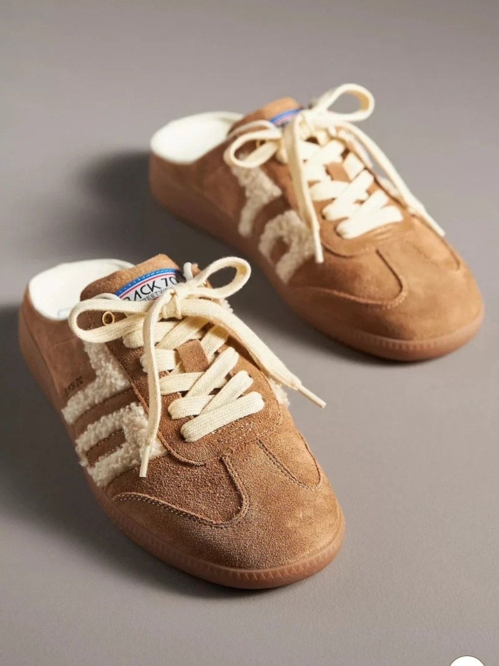Back 70 Easter Mules Shearling Tobacco Size 40